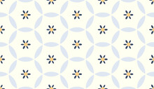 Cute Small Blue Flowers Motif Doodle Shapes Pattern Continuous Classic Background. Modern Decoration Ditsy Floral Fabric Design Textile Swatch All Over Print Block.