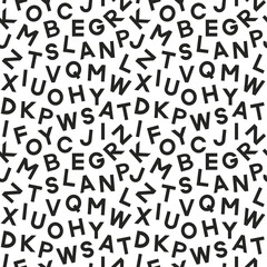 Wall Mural - Seamless pattern with alphabet