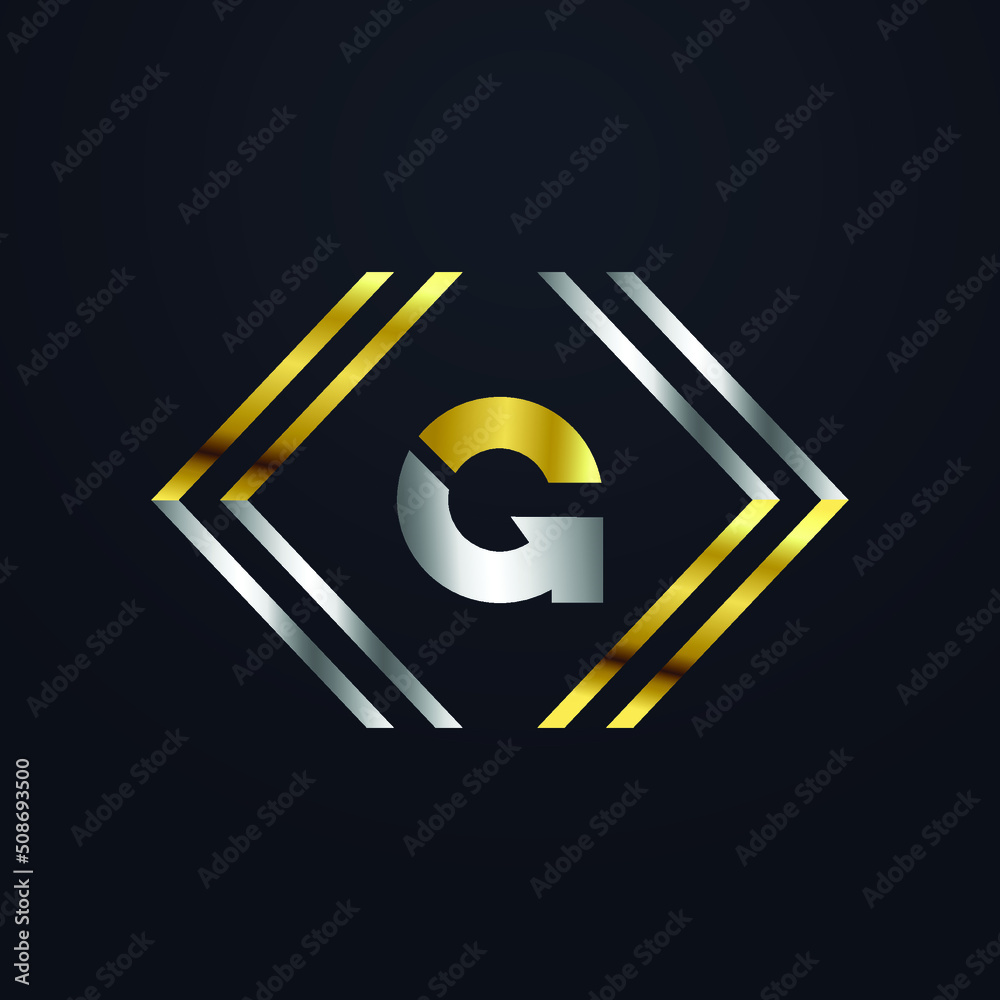 Premium luxury Vector elegant gold and silver font Letter G Template ...