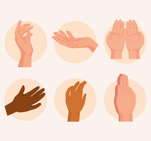 Six Hands Human Gestures