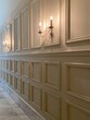 © KAYO SUGIUCHI - Interior wall panels with candle shape lights, dim light year 2022 summer Tokyo Japan city