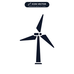 wind turbine icon symbol template for graphic and web design collection logo vector illustration