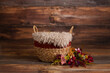 © Jennifer - Newborn Digital Background Fall Wood Basket