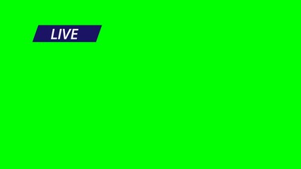 Breaking News for live media icon animation in green screen in 4k