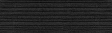 Corrugated Black Aluminum Foil Wide Panoramic Texture. Dark Abstract Textured Background