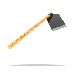 Poster - Hoe tool vector isolated illustration