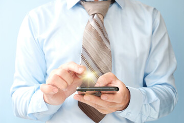 Poster - Businessman with mobile phone