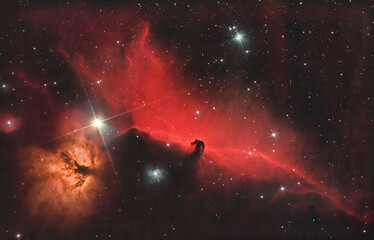Wall Mural - Horse head and flame nebula