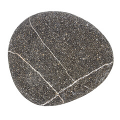 Wall Mural - Top view of single black pebble