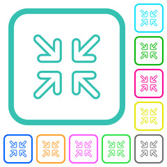 Sticker - Minimize arrows outline vivid colored flat icons