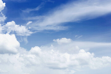 Wall Mural - blue sky with clouds many beautiful white