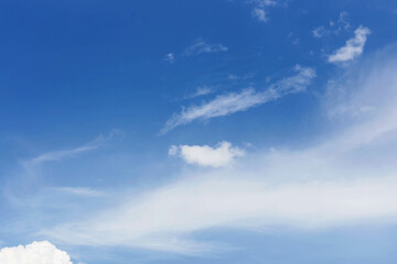 Wall Mural - the sky is blue with beautiful clouds.