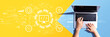 © Tierney - Web development concept with person using a laptop computer