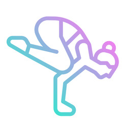 Sticker - yoga gradient icon