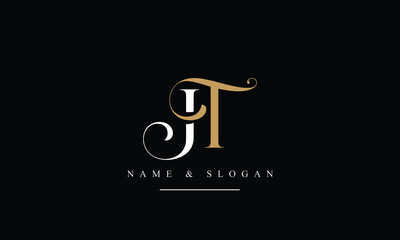 Sticker - TJ, JT, T, J abstract letters logo monogram