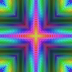 Wall Mural - 3d effect - abstract colorful kaleidoscopic pattern 