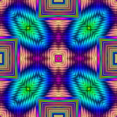 Wall Mural - 3d effect - abstract kaleidoscopic geometric color gradient pattern 