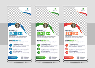 Wall Mural - Collection of corporate roll up banner