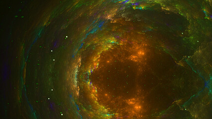 Wall Mural - 3d effect - abstract space scene 