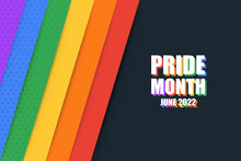 LGBT Pride Month. Pride Flag. Human Rights Or Diversity Concept. LGBT Event Banner Design.