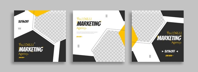 Creative business sosial media post template design vector