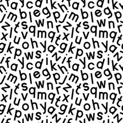 Wall Mural - Seamless pattern with alphabet