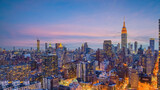 Fototapeta Miasta - Manhattan city skyline cityscape of New York from top view