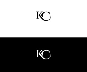 KC, CK Letter Logo Design vector Template