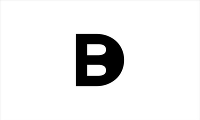 Fototapete - BD, DB, B, D logo design vector 