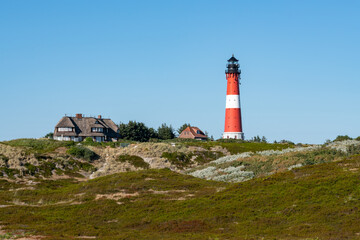 Wall Mural - lighthouse hörnum on the island of sylt, schleswig-holstein, germany