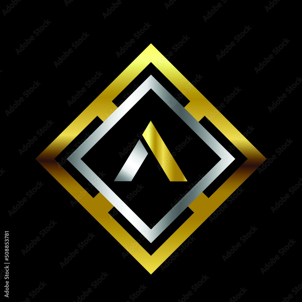 Premium luxury Vector elegant gold and silver font Letter A Template ...