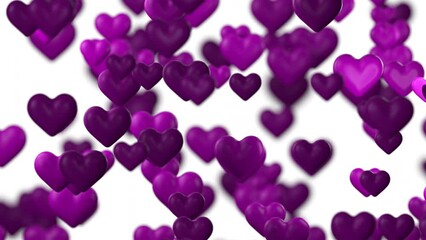 Poster - 3d hearts. Computer generated 3d render