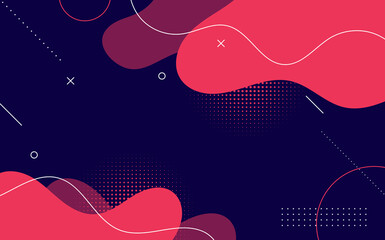 Wall Mural - Trendy concept abstract geometric design, memphis background. Applicable for placards, brochures, posters, covers and banners. Vector illustration.