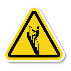 Poster - Caution Walk Down Stairs Backwards Sign