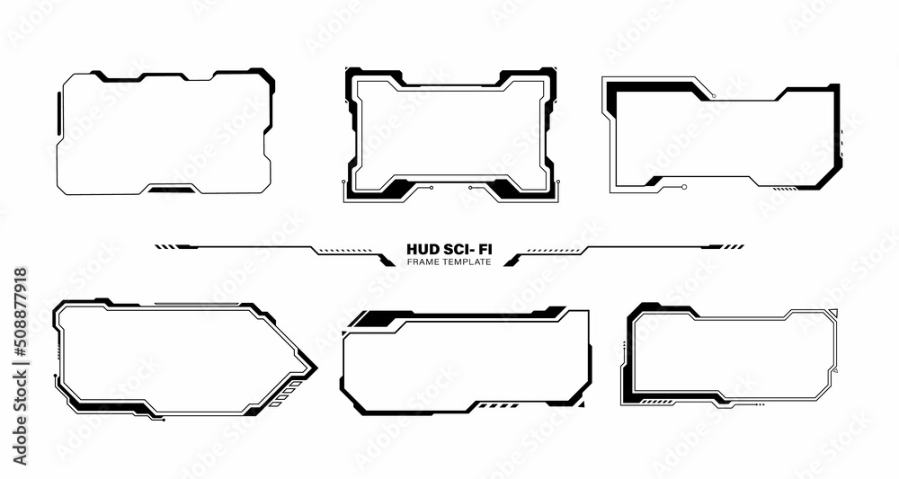 abstract sci fi frame template layout design concept background. vector illustration.