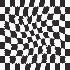 Poster - A chessboard with a flash in the center. Checkered vector design suitable for print.