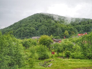 Poster - village in the mountains