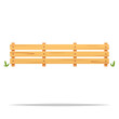 © FARBAI - Wooden plank board fence vector isolated illustration