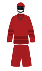 Wall Mural - Red  ice hockey jersey. vector illustration