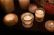A relaxing night illuminated by candlelight