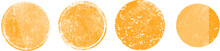 Grunge Post Stamps Collection, Circles. Yellow Sun . Japanese Style . Banners, Insignias , Logos, Icons, Labels And Badges Set . Vector Distress Textures.blank Shapes.