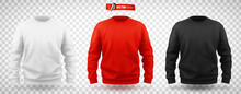 Vector Realistic Illustration Of Sweat-shirts On A Transparent Background.