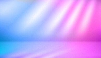 Aufkleber - Bright morning interior with shadows on the wall and neon effect. Realistic 3d vector illustration