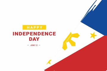 Philippines Independence Day. Vector Illustration. The illustration is suitable for banners, flyers, stickers, cards, etc.