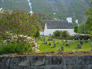 Wall Mural - Eidfjörd und der Hardangerfjörd in Norwegen