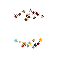 Wall Mural - Star Confetti, Party decoration isolated on white background with clipping path.