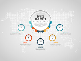 Canvas Print - Lower Five Parts Infographic