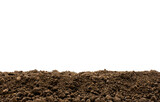 Fototapeta  - Fertile soil for planting on a white background.