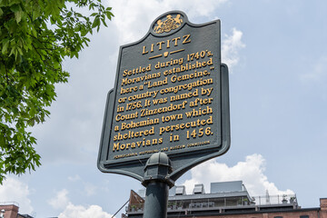 Lititz Historic Marker on Main Street