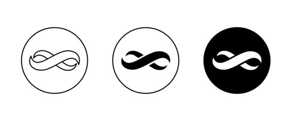 Wall Mural - infinity loop icon, icons vector, sign, symbol, logo, illustration, editable stroke, flat design sty